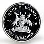 Uganda 2000 shillings Hall of Fame of Football France 2000s silver coin 2006