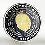 Togo 1000 francs Gustav Heinemann President gilded silver coin 2004