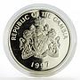 Gambia 10 dalasis Edinburgh Golden Wedding proof silver coin 1997