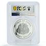 Liberia 20 dollars Year of Disabled Persons PR67 PCGS silver piedfort coin 1983