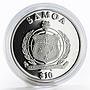 Samoa 10 dollars Birthday of Charles Darwin Ship Beagle proof silver coin 2009