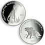 Mongolia set 2 coins Dinosaurs Series proof silver 2001