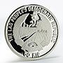 Laos 50 kip Endangered Wildlife Tigers proof silver coin 1991