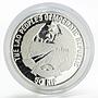 Laos 50 kip Endangered Wildlife Tigers proof silver coin 1991