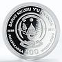 Rwanda set 2 coins Year of the Rabbit colored proof silver 2011