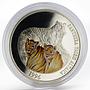 Mongolia 500 togrog Endangered Wildlife Siberian Tigers colored silver coin 1996