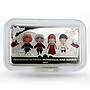 Mongolia 20000 togrog Friendship Mongolia and Russia colored proof silver 2018