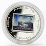 Malawi 10 kwacha Famous Places Bietschhorn stamp colored silver proof 2004