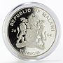 Malawi 10 kwacha Famous Places Bietschhorn stamp colored silver proof 2004