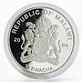 Malawi 10 kwacha Famous Places Les Jumelles stamp colored silver proof 2004