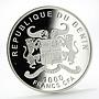 Benin 1000 francs Chinese Crested Dog colored silver coin 2012