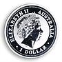 Australia 1 dollar Year of The Goat Lunar Series I 1 oz Silver Coin 2003