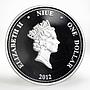 Niue 1 dollar Alexander Nevsky proof silver coin 2012