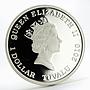 Tuvalu 1 dollar Trucks Gigamax colored silver coin 2010