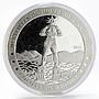 Ivory Coast 1500 francs Ancient Wonder Colossus of Rhodes proof silver coin 2010