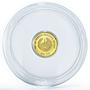 Laos 500 kip Gold Lion Investment proof gold coin 2009