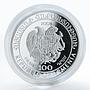 Armenia 100 drams Ovis wild world of Caucasus mountain sheep silver coin 2008