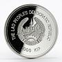 Laos 1000 kip Endangered Wildlife Long-horned saola silver proof coin 1997