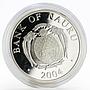 Nauru 10 dollars Italy Colesum in Rome silver gilded coin 2004