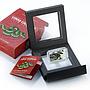 Cook Islands 1 dollar Year of the Snake Green 1oz colored proof silver coin 2013