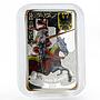 Benin set of 2 coins English and German Knights colored silver proof coin 2014