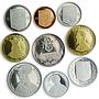 Romania set of 9 coins National bank proof 2000
