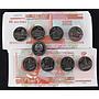 Transnistria (Moldova), 1 ruble, set of 8 coins + bonus, 2014, Town, Cities NEW!