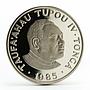 Tonga 50 seniti MGB GT and MG TA cars proof copper-nickel coin 1985