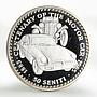 Tonga 50 seniti MGB GT and MG TA cars proof copper-nickel coin 1985