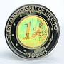 Nauru 10 dollars 1st Anniversary of the Euro German Mark silver coin 2003