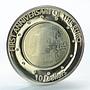 Nauru 10 dollars 1st Anniversary of the Euro German Mark silver coin 2003