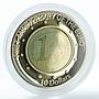 Nauru 10 dollars 1st Anniversary of the Euro German Mark silver coin 2003