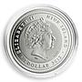 Niue Island 1 dollar Women's Day Tulips Flowers 8 March silver coin 2012