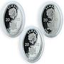 Zambia 4000 kwacha set of 3 coins 50th Accession of Queen Elizabet silver 2002