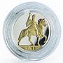 Turkmenistan 20 manat 20th Anniversary Independence Oguz Khan proof silver 2011