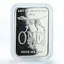 Niue 1 dollar Art of Hunting Fox colored silver proof coin 2012