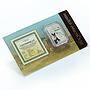 Niue 1 dollar Art of Hunting Fox colored silver proof coin 2012