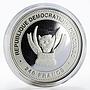 Congo 240 francs Year of the Goat Lucky colored silver coin 2015