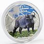 Congo 240 francs Big Five Africa Buffalo colored silver coin 2008