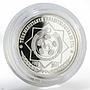 Turkmenistan 50 manat 20th Anniversary Idependence Ashgabat silver coin 2011