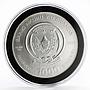 Rwanda 1000 francs Zodiac Taurus bull diamonds silver gilded coin 2009