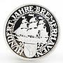 Germany 5 marks 100th Anniversary Bremerhaven restrike ship proof Ag coin 2001