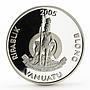 Vanuatu 50 vatu The Pedro Hernandez de Quiros Ship proof silver coin 2005