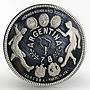 Equatorial Guinea 2000 ekuele FIFA World Cup Argentina proof silver coin 1979