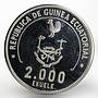 Equatorial Guinea 2000 ekuele FIFA World Cup Argentina proof silver coin 1979