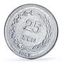 Indonesia Irian Barat 25 sen President Sukarno Politics KM-8.1 Al coin 1962