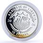 Liberia 10 dollars Explorer Roald Amundsen Antarctic Expedition silver coin 2006