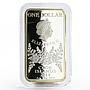 Cook Islands 1 dollar The Floral Zodiac series Peacock colored silver coin 2014