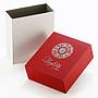 Cook Islands 1 dollar The Floral Zodiac series Peacock colored silver coin 2014