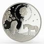 Ghana 5 cedis The Hedgehog and The Horse in the Fog colored silver coin 2014
